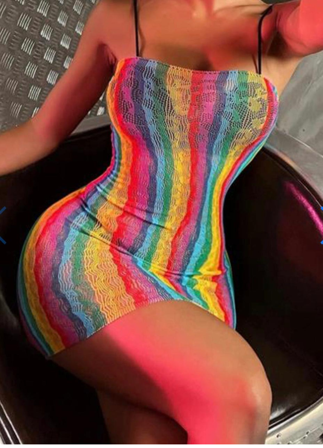 Bright colored striped lingerie 03466