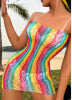 Bright colored striped lingerie 03466