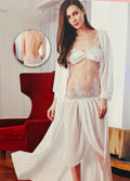 Sheer tulle in soft embroidered chiffon(12122)
