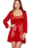 Red robe lingerie 12125